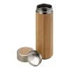 Bamboo and stainless steel double walled bottle Yara brown | No Branding | not available | not available