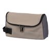 Polyester (600D) toiletry bag Niklas taupe | No Branding | not available | not available