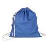 Oeko-Tex cotton (140 gsm) drawstring backpack Bridget blue | No Branding | not available | not available