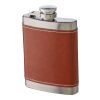 Stainless steel hip flask Cedric brown | No Branding | not available | not available
