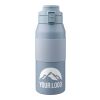 Stainless steel dubble-walled drinking bottle 800 ml Katie blue | No Branding | not available | not available