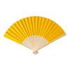 Bamboo hand held fan Elio yellow | No Branding | not available | not available