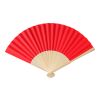 Bamboo hand held fan Elio red