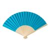 Bamboo hand held fan Elio light blue | No Branding | not available | not available