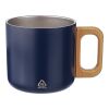 Recycled stainless steel double-walled mug 400 ml Dwight white | No Branding | not available | not available