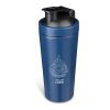 Recycled stainless steel single-walled drinking bottle (750 ml) Orla cobalt blue | No Branding | not available | not available