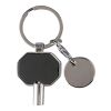 Recycled zinc alloy radiator bleed keychain Mara black | No Branding