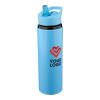 Recycled stainless steel drinking bottle (500 ml) Zeno light green | No Branding