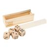 Beech wooden dice set Celine brown | No Branding