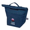 Recycled denim cooler roll-top bag Mira blue | No Branding
