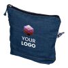 Recycled denim cosmetic bag Orin blue | No Branding