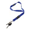 Polyester (300D) lanyard and key holder Bobbi cobalt blue