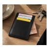 Split leather credit card wallet Logan black