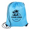rPET polyester (210D) drawstring backpack Calix cobalt blue