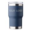 Recycled stainless steel double-walled travel mug (350 ml) Ayen grey