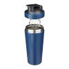 Recycled stainless steel single-walled drinking bottle (750 ml) Orla cobalt blue