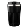 Recycled stainless steel travel mug (400 ml) Chiara black