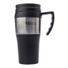 PP and stainless steel travel mug Karina black/silver | No Branding | not available | not available
