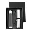 Stainless steel double walled flask Luca black | No Branding | not available | not available
