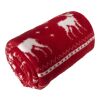 Polar fleece reindeer blanket (180 gr/m2) Jane red | No Branding | not available | not available