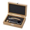Stainless steel and bamboo wine set Leonie brown | No Branding | not available | not available