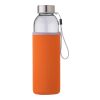 Glass bottle (500 ml) with neoprene sleeve Nika orange | No Branding | not available | not available