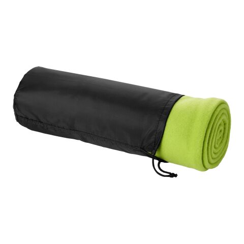 Huggy fleece plaid blanket with carry pouch Standard | Lime | No Branding | not available | not available | not available