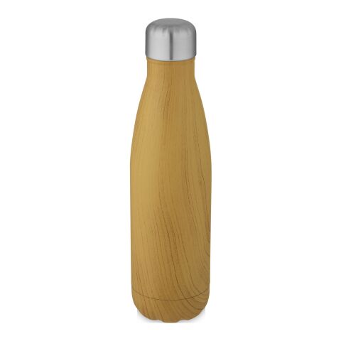 Cove 500 ml vacuum insulated stainless steel bottle with wood print Standard | Heather natural | Not applicable | No Branding | not available | not available