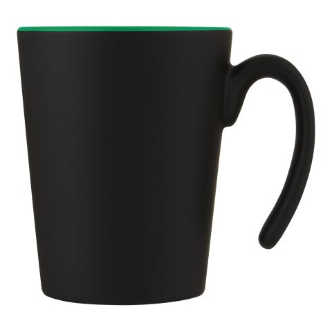 Oli 360 ml ceramic mug with handle Standard | Green-Solid black | No Branding | not available | not available