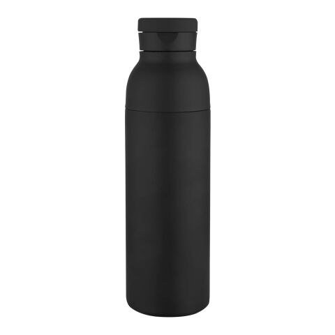 Illuminate 650 ml RCS recycled stainlesss steel double wall insulated water bottle Solid black | not available