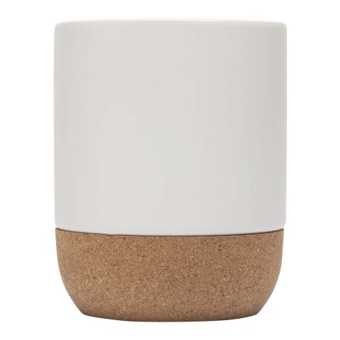 Billie 300 ml ceramic sublimation mug with cork details Standard | white | No Branding | not available | not available | not available