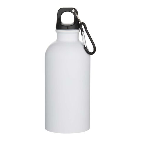 Oregon 400 ml matte RCS recycled single wall stainless steel water bottle with carabiner Standard | White | Not applicable | No Branding | not available | not available