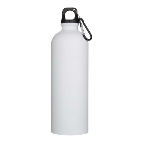 Oregon 750 ml matte RCS recycled single wall stainless steel water bottle with carabiner Standard | White | No Branding | not available | not available