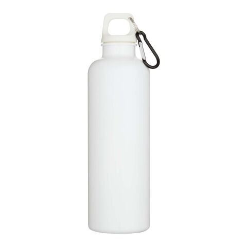 Oregon 750 ml solid colour RCS recycled plastic water bottle with carabiner   Standard | White | No Branding | not available | not available