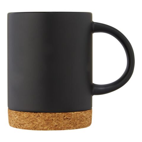 Neiva 425 ml ceramic mug with cork base Standard | Solid black | No Branding | not available | not available