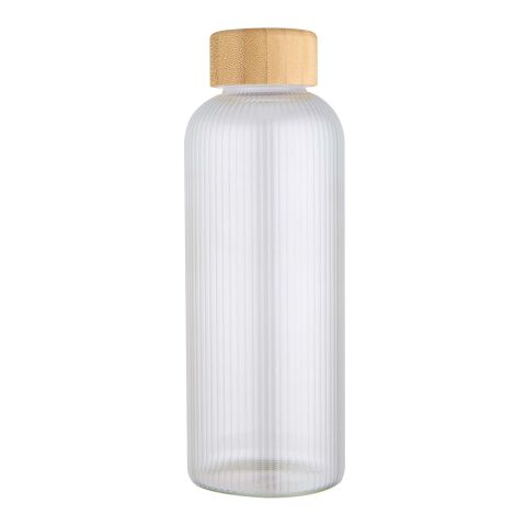Mirage 650 ml single-walled borosilicate glass bottle with bamboo lid Standard | White | Not applicable | No Branding | not available | not available