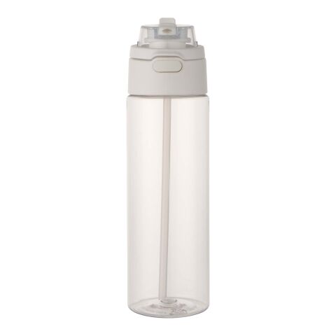 Theron 700 ml RCS recycled plastic water bottle with dual function lid and flip straw White