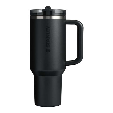 Stanley Quencher® ProTour 1180 ml recycled stainless steel insulated flip straw tumbler	 Solid black