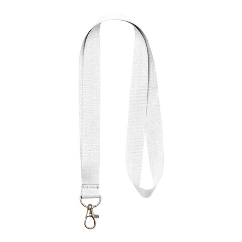 Impey lanyard with convenient hook Priority | White | 1-color Screen Print | both straps | 300 mm x 16 mm | not available
