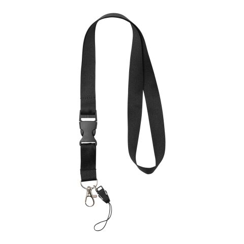 Sagan phone holder lanyard with detachable buckle Standard | Solid black | not available | No Branding | not available | not available | not available