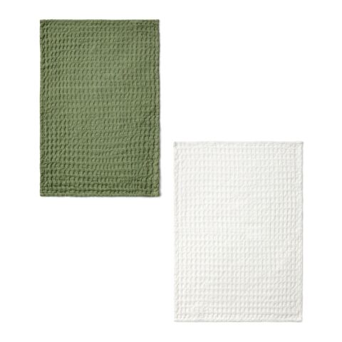 VINGA Cromer waffle kitchen towel, 2 pcs green | No Branding | not available | not available | not available