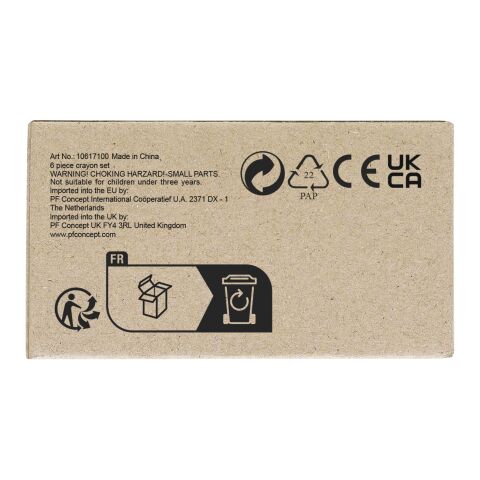 Ayo 6-piece coloured crayon set Standard | Natural | No Branding | not available | not available | not available