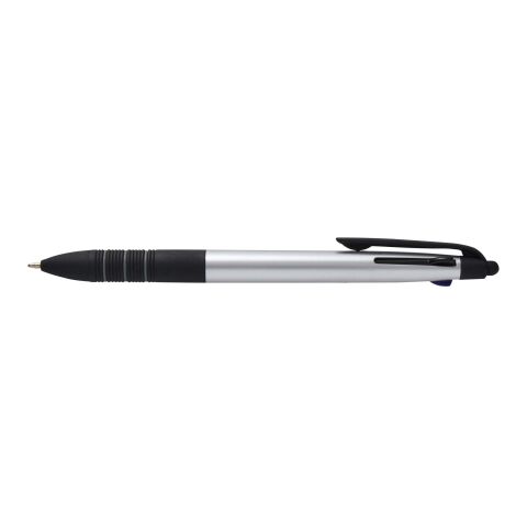 Trine 3-ink RCS recycled ballpoint pen with stylus Standard | Silver | No Branding | not available | not available