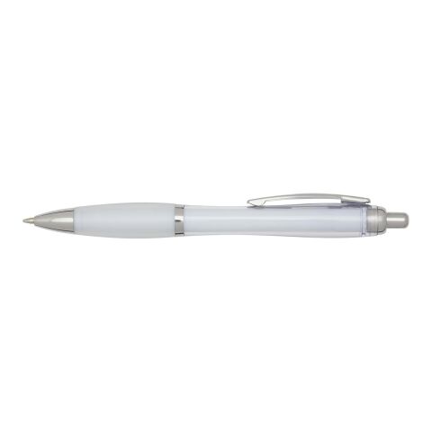 Nash RCS recycled plastic ballpoint pen with coloured barrel and grip (blue ink) Standard | White | No Branding | not available | not available