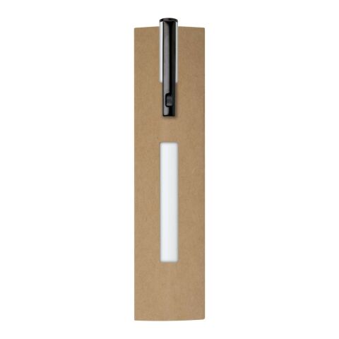 Verton recycled aluminium twist ballpoint pen with sleeve (blue ink) White
