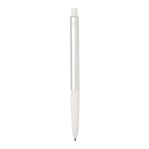 Soffit recycled aluminium click anodized ballpoint pen (blue ink) White