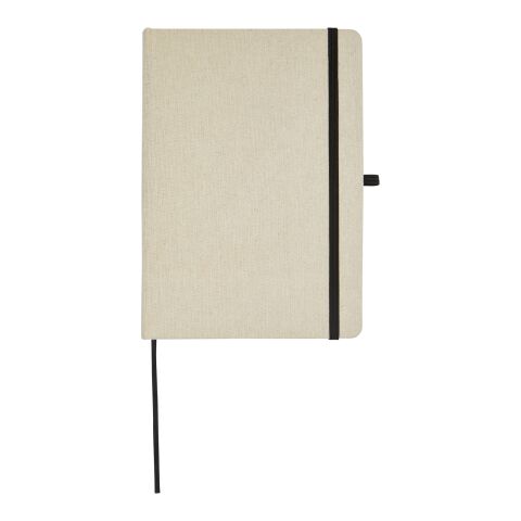 Tutico organic cotton hardcover notebook Standard | Natural-Solid black | No Branding | not available | not available | not available