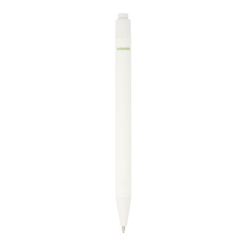 Chartik monochromatic recycled paper ballpoint pen with matte finish Standard | White | Not applicable | No Branding | not available | not available