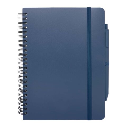 Thalaasa A5 ocean-bound hard cover notebook with ballpoint pen (black ink) Standard | Ocean blue | Not applicable | No Branding | not available | not available