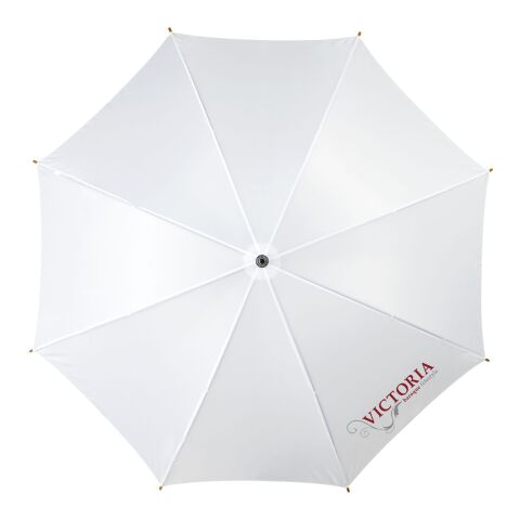 Kyle 23&quot; auto open umbrella wooden shaft and handle Standard | White | No Branding | not available | not available | not available